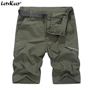 LetsKeep Summer Pantaloncini militari impermeabili da uomo Pantaloni corti cargo in materiale sottile Pantaloncini elastici taglie forti con cintura 4XL, A207 C0222