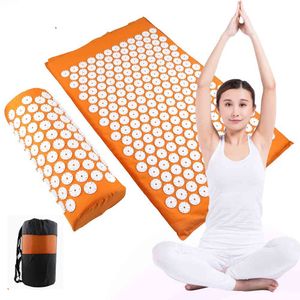 Acupressure mat r Cushion Yoga Relieve Stress Back Body Pain Spike Massage Mat