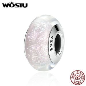 Wostu Handmade 925 Sterling Silver Bubble Murano Glass Beads Se encaixar original WST Charme Pulseira Pulseira DIY Jóias Presente CQZ065 Q0531