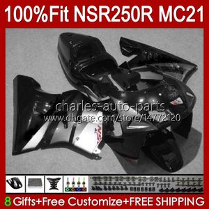 OEM-Einspritzung für HONDA Silvery Blk NSR250 NSR 250 R MC21 PGM3 NSR250R 90 91 92 93 103HC.30 NSR 250R NSR250RR 1990 1991 1992 1993 Verkleidungen