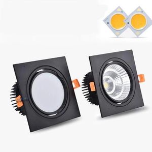 Downlights Robesed LED Dimmable Downlight COB 7W 9W 12W 15W 18W Spot Light Decoração Lâmpada de teto AC 110V 220V