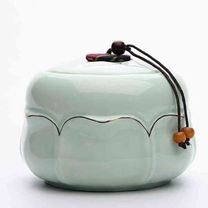 Cerâmica selo artesanal chinês mini portátil viagens chá caddies armazenamento moderno caja para te famílias dg50tc