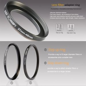 18pcs 37-82mm 82-37mm Lens Step Up Down Ring Filter For Canon Nikon all camera DSLR 37 49 52 55 58 62 67 72 77 82mm