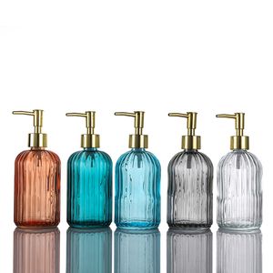 400ml Colorful Liquid Soap Refill Glass Dispenser Portable Hand Pump Shampoo Empty Bottle Shower Gel Hand Sanitizer Alcohol Disinfectant Container ZL0047