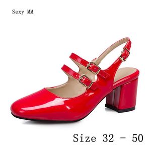 Dress Shoes Low High Heels Women Pumps Girl Heel Mary Janes Woman Small Plus Size