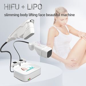 Máquina portátil do emagrecimento do liposonix hifu para a pele e a pele do corpo que aperta o equipamento de beleza da remoção de celulite liossónico com 2 alças