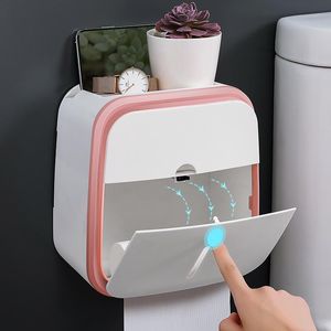 Toilet Paper Holders Holder Waterproof Wall Shelf Creative Tray Tissue Box Tube Storage For Bathroom Kitchen