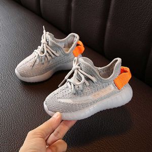 Bebek erkek kız çocuklar Atletik Açık Koşu 35V20 Nefes Basketbol Sneakers çocuk Spor Rahat ışık Sneaker için ayakkabı led