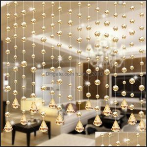 Wholesale glass blinds for sale - Group buy Blinds Décor Home Garden Glass Beads Door String Tassel Curtain Wedding Divider Panel Room Decor Motor Christmas Gift Drop Delivery