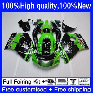 Fairings för Suzuki Srad GSXR 750 600 CC GSX-R750 600cc 750cc 96-00 Bodywork 16no.4 GSX-R600 Grön svart GSXR600 96 97 98 99 00 GSXR750 1996 1997 1998 1999 2000 Bodys Kit