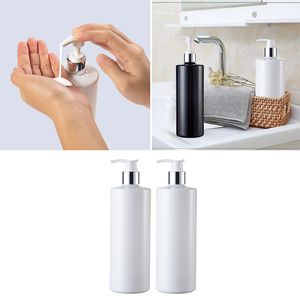 Liquid Soap Dispenser 2-pack Plastic Bottle 500ml Press Pump Shower Gel Shampoo Hair Conditioner Bathroom