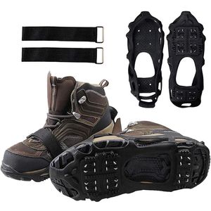 Cords Slings And Webbing Pair Teeth TPE Ice Winter Anti Skid Fishing Walking Snow Shoes Gripper Spike Climbing Crampons Boots Co