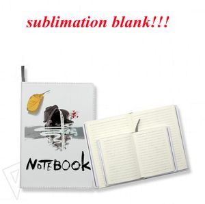 Sublimations-Notizbuch, blanko, A5/A6, Tagebuch, Leder-Notizbücher, DIY, personalisierter Heißtransferdruck für Schule, Büro, Reisen, mit Seiten, schnelle Lieferung