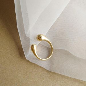 Cluster Rings Irregular Water Drop Personality Simple Retro Hip Hop Joint Opening Index Finger For Women Understated Delicate Jewelry