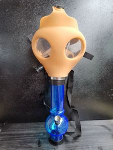 Máscara de gás com tubos de fumo acrílico tubos de silicone equipamento de fumo tubos de fumaça acessório para venda por atacado vender