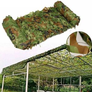 Anti UV Sunshade Cloth Net Woodland Camouflage Militär Netting Army Camo Jakt Hide Camping Cover Garden Patio Y0706