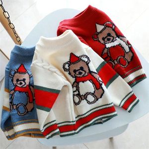 2022 spring autumn new baby pullover sweaters boys Cartoon childen's Bottoming shirt fashion casual girls knit sweater