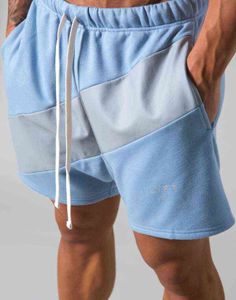 Herren-Strand-Baumwollshorts, Markenkleidung, Spleißen, Sommer, 2021, Freizeit, Laufhose, Sporthose H1210