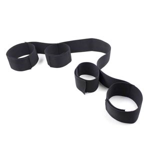 Bondages SM Bdsm Bondage Gear Sexo Adult Toys Strapon Erotic Black Nylon Handscuff Ankle Cuffs Women Men Butt Pussy Anal Sex Products 1122