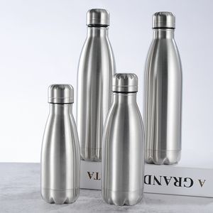 350 500 750 1000ml Garrafa De Água De Aço Inoxidável Portátil Sem BPA Garrafa Beber Água Ginásio Esportes Ciclismo Drinkware Crianças Presentes Escolares