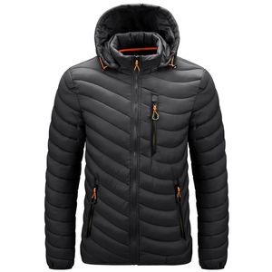 Ultralight Men'S Down Brand Clothes Casual Warm Hooded Collar Coats Autumn Black Winter Jackets PARKAS Men's Windbreakers 210910