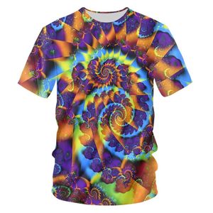 Męskie koszulki T Shirt Mężczyźni Kobieta 3D Drukowane Kolorowe Trippy Lato Top Moda Ubrania Hip Hop Elephant Tees