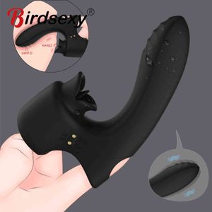 NXY Sex Vibrators Finger Sleeve Vibrator G Spot Massage Nippel Vaginal Clitoris Stimulera Masturbator Leksaker för Kvinnor Les Orgasm Vuxenprodukter 1201