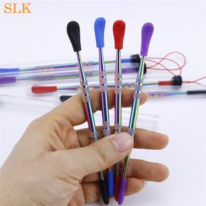 E-cigarette Accessories Metal stainless steel dab wax tool kit rainbow color atomizer 125mm vape dabber tools concentrate oil vape pick for waxs 710