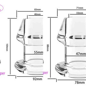 NXYセックスアナル玩具中空バットプラグインサートトンネルおもちゃ巨大な鏡の肛門拡張器SM Enema Gay Toys 1217