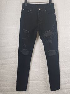 Jeans da uomo Holes Distressed Ripped Straight Motorcycle Washed Biker Heavy Industry Patchwork Pants Per uomo Felpa con cappuccio da donna Jean di alta qualità famoso marchio