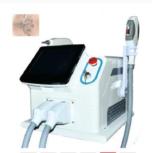 2 w 1 Opt Opt Optimal Pulse Technology Ipl Sr i Yag Laser Usuwanie włosów Usuń kolorowe tatuaże odmładzanie wyposażenia kosmetyczne