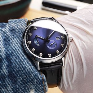 Klasyczne zegarki Automatyczne zegarek mechaniczny 39 mm Fashion Na ręce na rękę Księżyc na rękę na rękę Montre de lukse prezenty dla mężczyzn