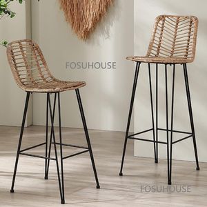 Camp Furniture Modern Outdoor Rattan Chair For Kitchen The Bar Stool Designer High El Villa Wrought Iron Chairs