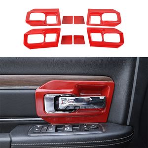 Copertura rossa della decorazione della ciotola della maniglia interna della portiera dell'automobile dell'ABS per Dodge RAM 2011-2017 Accessori per interni auto