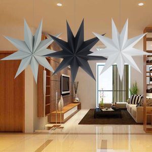 30 cm 45 cm 60 cm Dziewięć Angles Paper Star Decoration Dekoracja wiszące gwiazdy na przyjęcie świąteczne DH9585