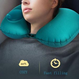 枕の内蔵エアポンプネッククッション旅行携帯用休憩機式膨脹可能なU形
