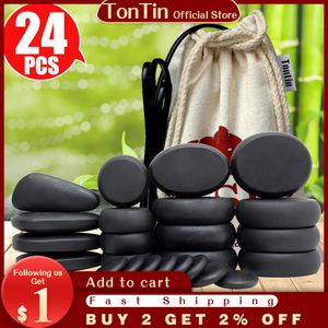 Tontin Hot Stone Massage Body Basalt Stone Conjunto de beleza Spa de beleza Spa com lona espessa de aquecimento para aquecimento da dor de sa￺de