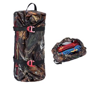 Outdoor Rock Climbing Ropes Storage Bag Camouflage Folding Waterproof Adjustable Mountaineering Backpack Q0721