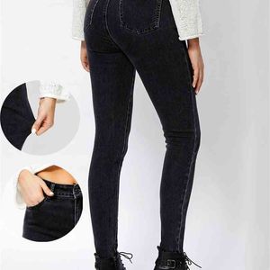 Calças de calça jeans femininas Mulheres de cintura alta calças de lápis para mulheres jeans mamãe vestuário roupas roupas calças 210922