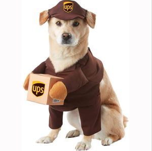Cães vestuário courier cosplay chapéu gato engraçado animal de estimação casaco role playny pacote pirata terno roupa de halloween roupa