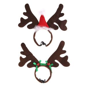 Dog Apparel Christmas Pet Headband Deer Horn Hat Costume Puppy Cat Cosplay Party Product