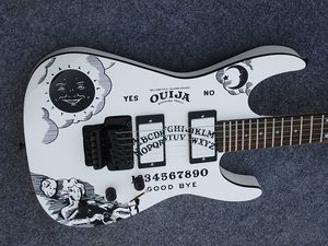 Anpassad WH Starmoon Fingerboard Electric Guitar med aktiva pickups Uppgraderat trä och Floyd Rose Tremolo System Guitar