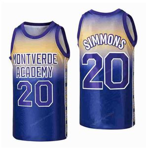 Custom Ben Simmons #20 Tribal Alternate Basketball Jersey Montverde Academy Size S-3xl Top Caffice Jerseys