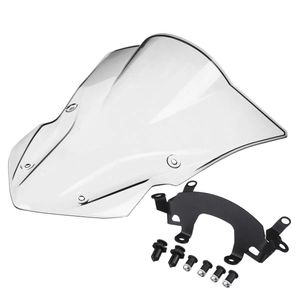 Bolha dupla pára-brisas para pára-brisas para pára-brisas para Kawasaki Ninja Z900 2017 2018 - Light Brown