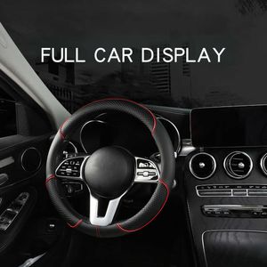 Universal 15 Inch Auto Steering Wheel Covers Anti-Slip Microfiber Leather Car Steering-wheel Cover Car-styling Anti-catch Holder