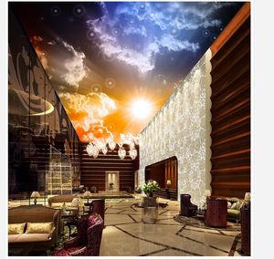 Wallpapers Customized Wallpaper For Walls Home Decoration Sky Clouds Ceiling Frescoes 3d Murals