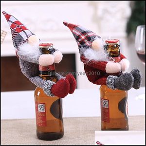 Christmas Festive Supplies & Gardenchristmas Decorations Cartoon Santa Swedish Gnome Doll Wine Bottle Bags Er Year Party Champagne Holders H