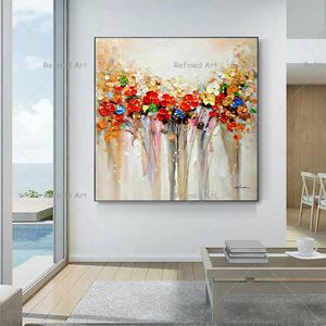 Wholesale 3d flower paintings for sale - Group buy Paintings Hand Painted Oil Canvas Abstract D Palette Knife Flower Landscape Modern Nordic Home Decor On The Wall Art