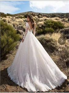 2022 Летнее свадебное платье без спинки с длинными рукавами свадебные платья с свадебными рукавами.