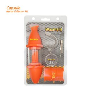Запасная Горелка оптовых-WaxMaid Retail Nectar Collector Kit Kit Columing Accessure Стеклянные нефтяные горелки Mini Dab Буровые установки в США